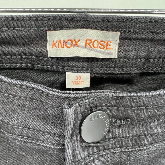 Knox Rose High-Rise Anywhere Flare Jeans Black Denim Pants Patch Pockets Size 20 - Picture 4 of 10